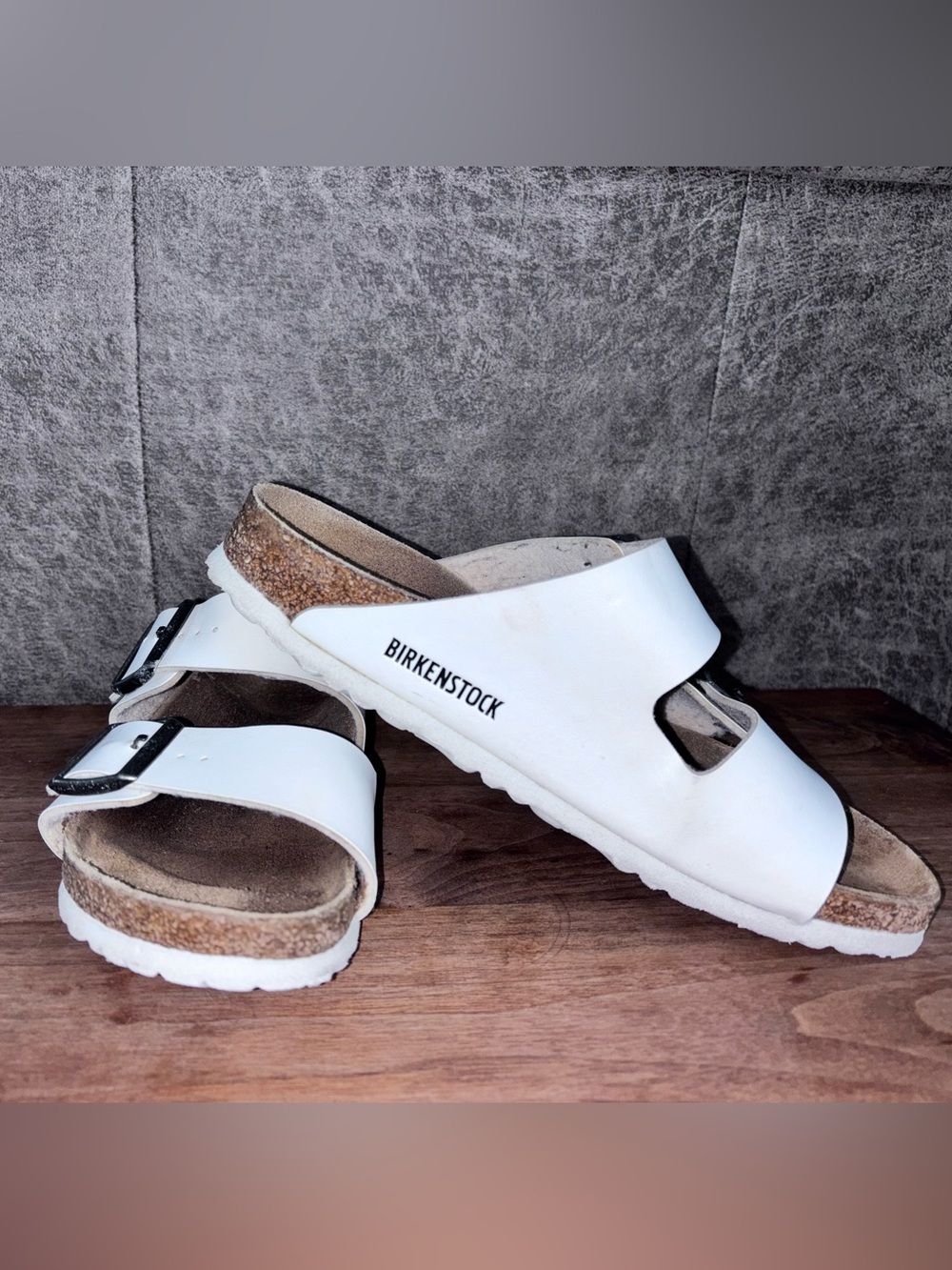 Birkenstock Papillio White US Sz  8 UK 5.5 EU 38.5 Double Buckle